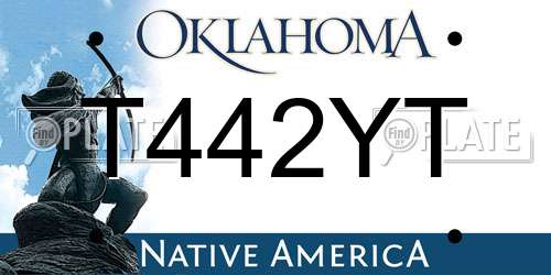 T442YT Oklahoma License Plate