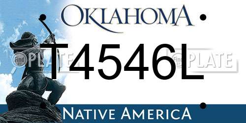 T4546L Oklahoma License Plate