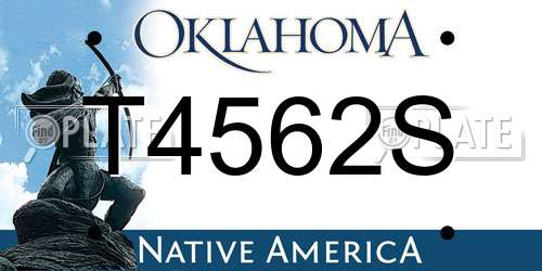 T4562S Oklahoma License Plate