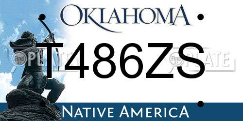 T486ZS Oklahoma License Plate