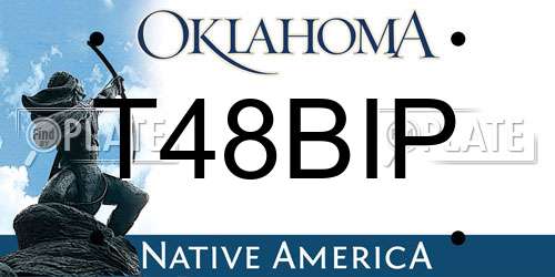 T48BIP Oklahoma License Plate