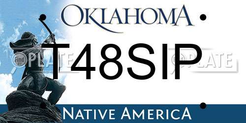 T48SIP Oklahoma License Plate