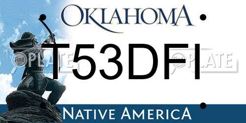 T53DFI Oklahoma License Plate