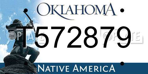 T572879 Oklahoma License Plate