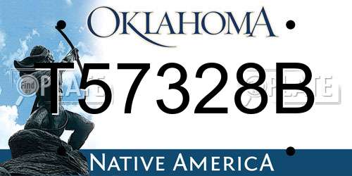 T57328B Oklahoma License Plate