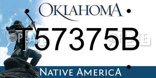 T57375B Oklahoma License Plate