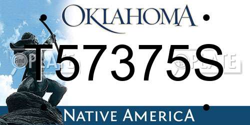 T57375S Oklahoma License Plate