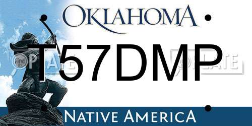 T57DMP Oklahoma License Plate