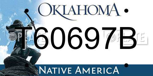 T60697B Oklahoma License Plate