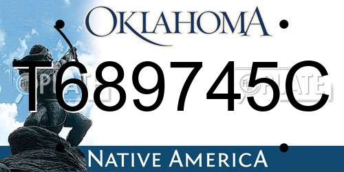 T689745C Oklahoma License Plate