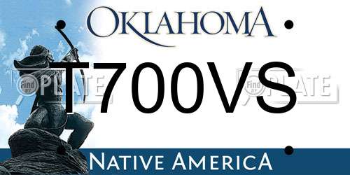 T700VS Oklahoma License Plate