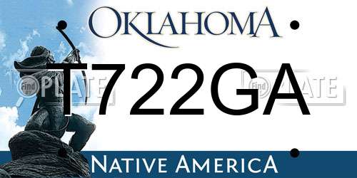 T722GA Oklahoma License Plate