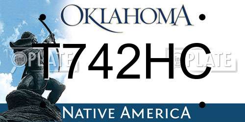 T742HC Oklahoma License Plate