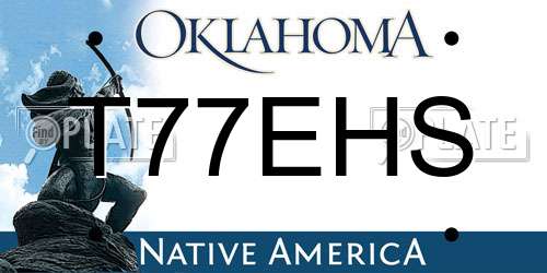 T77EHS Oklahoma License Plate