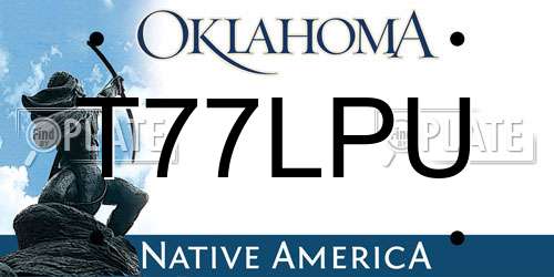 T77LPU Oklahoma License Plate