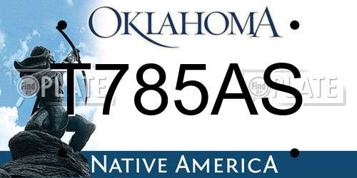T785AS Oklahoma License Plate