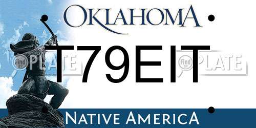 T79EIT Oklahoma License Plate