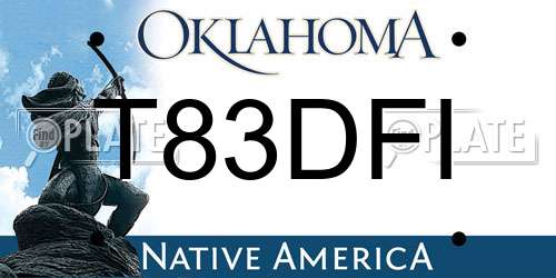 T83DFI Oklahoma License Plate