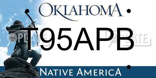 T95APB Oklahoma License Plate