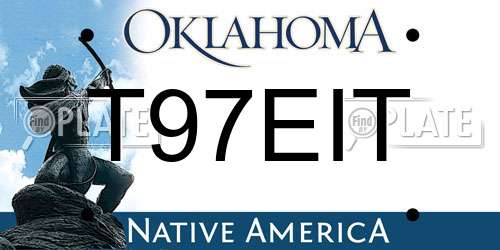 T97EIT Oklahoma License Plate
