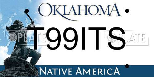 T99ITS Oklahoma License Plate