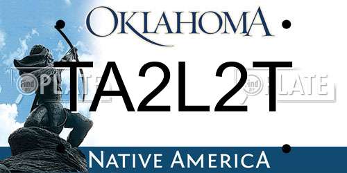 TA2L2T Oklahoma License Plate