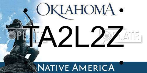 TA2L2Z Oklahoma License Plate