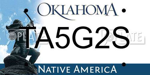 TA5G2S Oklahoma License Plate