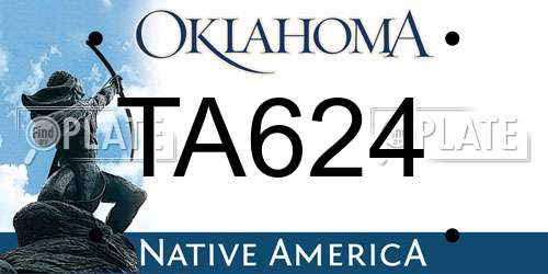 TA624 Oklahoma License Plate