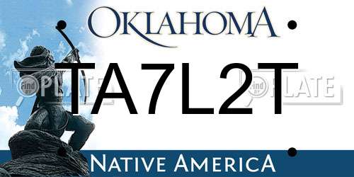TA7L2T Oklahoma License Plate