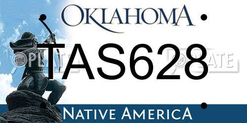 TAS628 Oklahoma License Plate