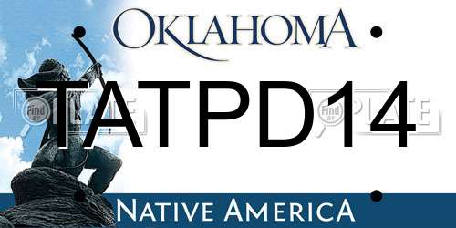 TATPD14 Oklahoma License Plate