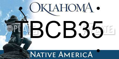 TBCB35 Oklahoma License Plate