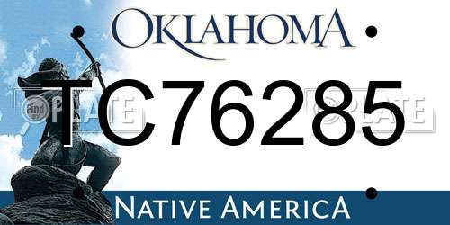 TC76285 Oklahoma License Plate