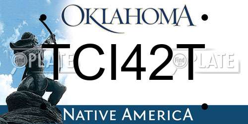 TCI42T Oklahoma License Plate