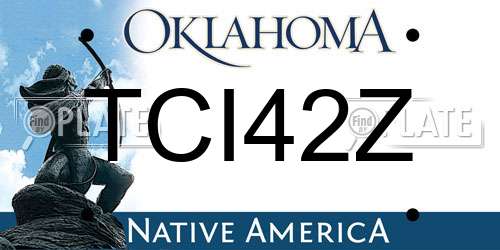 TCI42Z Oklahoma License Plate