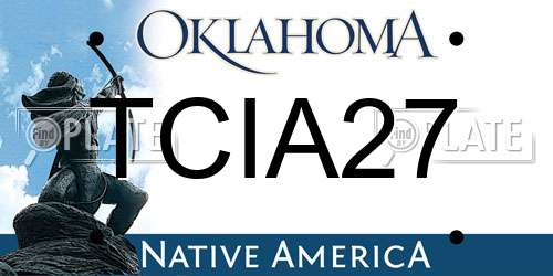 TCIA27 Oklahoma License Plate