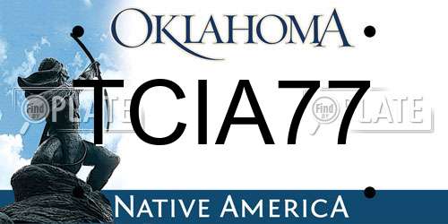 TCIA77 Oklahoma License Plate