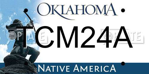 TCM24A Oklahoma License Plate