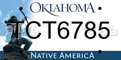TCT6785 Oklahoma License Plate
