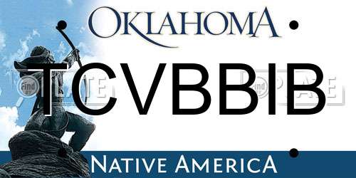 TCVBBIB Oklahoma License Plate