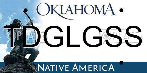 TDGLGSS Oklahoma License Plate