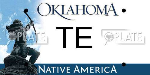TE Oklahoma License Plate