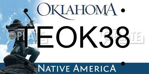 TEOK38 Oklahoma License Plate
