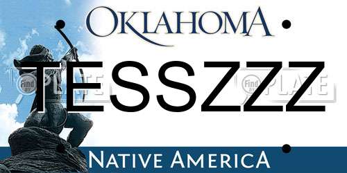 TESSZZZ Oklahoma License Plate