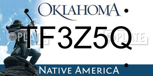 TF3Z5Q Oklahoma License Plate