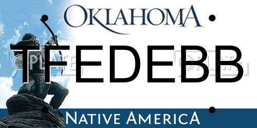 TFEDEBB Oklahoma License Plate