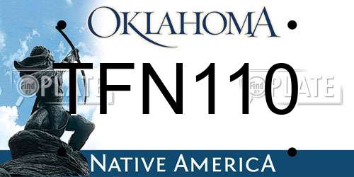 TFN110 Oklahoma License Plate