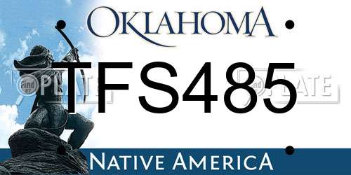 TFS485 Oklahoma License Plate