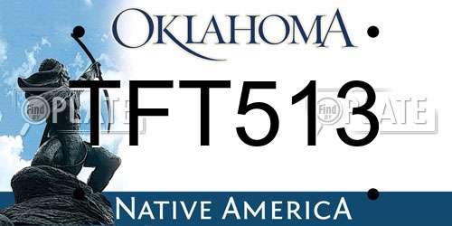 TFT513 Oklahoma License Plate